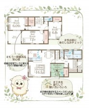 いわき市平塩、新築一戸建ての間取り画像です