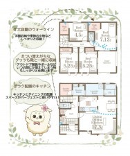 いわき市平塩、新築一戸建ての間取り画像です