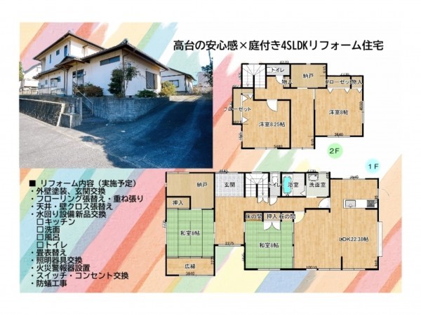 いわき市中央台鹿島、中古一戸建ての間取り画像です