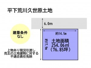いわき市平下荒川、土地の間取り画像です