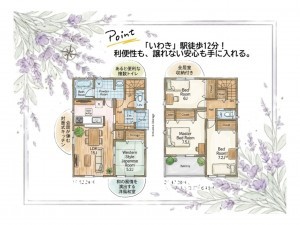 いわき市平、新築一戸建ての間取り画像です