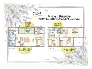 いわき市平、新築一戸建ての間取り画像です