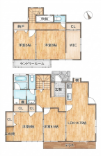 いわき市鹿島町久保、中古一戸建ての間取り画像です