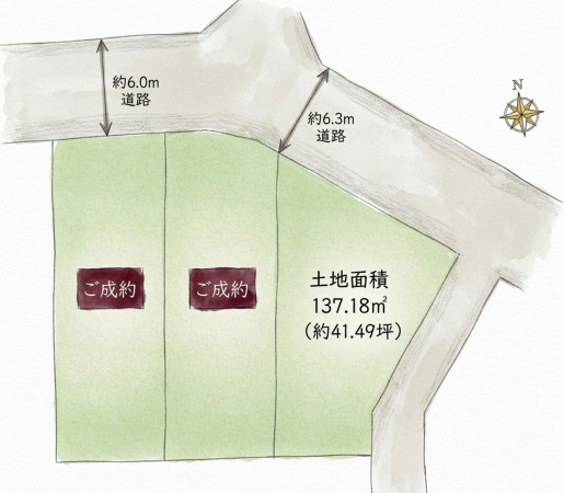 いわき市内郷御台境町、新築一戸建ての画像です