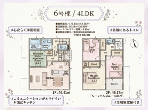 いわき市内郷高坂町、新築一戸建ての間取り画像です