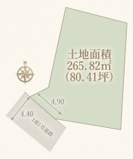 いわき市平下平窪、土地の間取り画像です