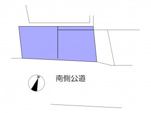 いわき市平中神谷、土地の間取り画像です