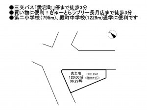 松阪市茶与町、土地の間取り画像です