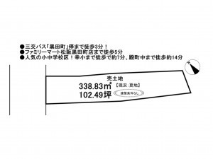 松阪市新町、土地の間取り画像です