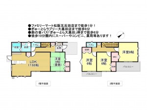 松阪市五反田町、新築一戸建ての間取り画像です