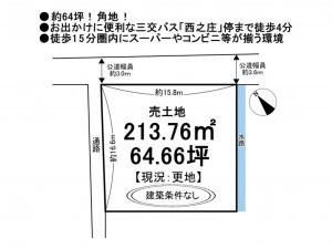 松阪市西之庄町、土地の間取り画像です