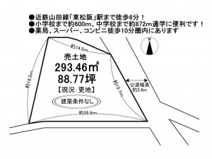 松阪市田原町、土地の間取り画像です