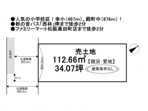 松阪市大黒田町、土地の間取り画像です