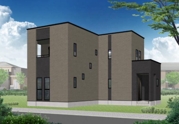 松阪市鎌田町、新築一戸建ての完成予想図（外観）画像です