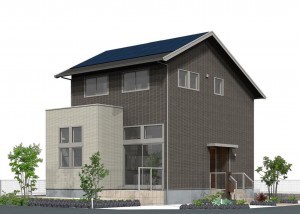 松阪市西之庄町、新築一戸建ての完成予想図（外観）画像です
