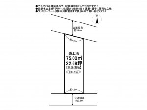 松阪市嬉野中川町、土地の間取り画像です