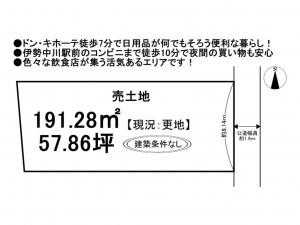 松阪市嬉野中川町、土地の間取り画像です