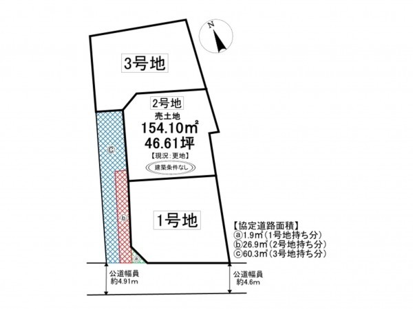 松阪市田原町、土地の間取り画像です