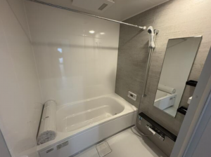 松阪市垣鼻町、新築一戸建ての風呂画像です