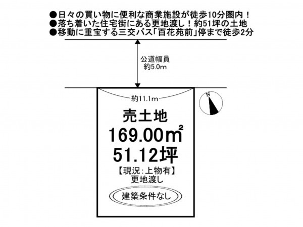 松阪市井村町、土地の間取り画像です