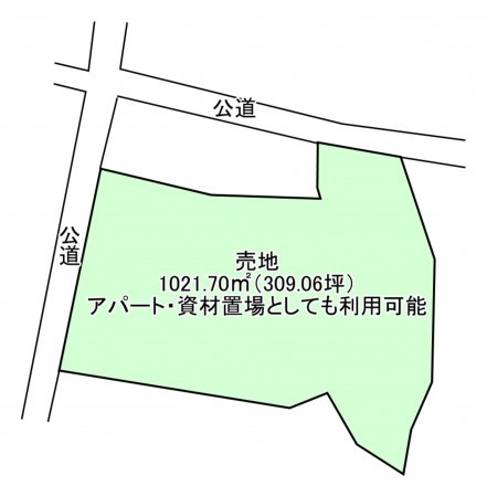 上益城郡御船町大字高木、土地の間取り画像です