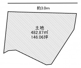 上益城郡御船町大字木倉、土地の間取り画像です