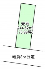熊本市東区若葉、土地の間取り画像です
