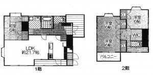 熊本市東区戸島、中古一戸建ての間取り画像です