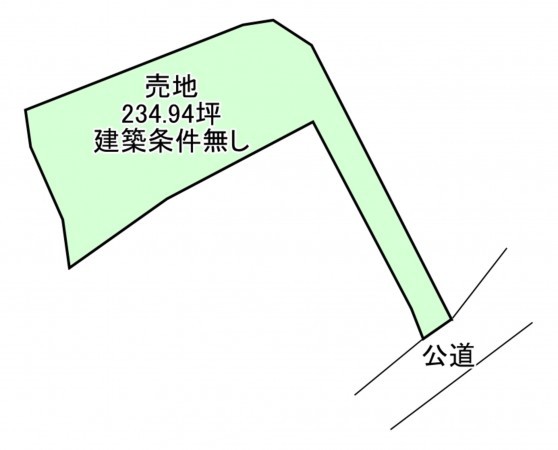 上益城郡益城町大字寺中、土地の間取り画像です