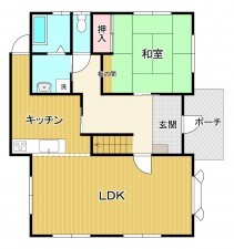 熊本市東区秋津町秋田、中古一戸建ての間取り画像です