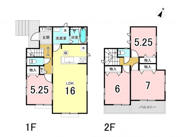 上益城郡益城町大字古閑、新築一戸建ての間取り画像です