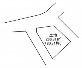 上益城郡御船町大字滝尾、土地の間取り画像です