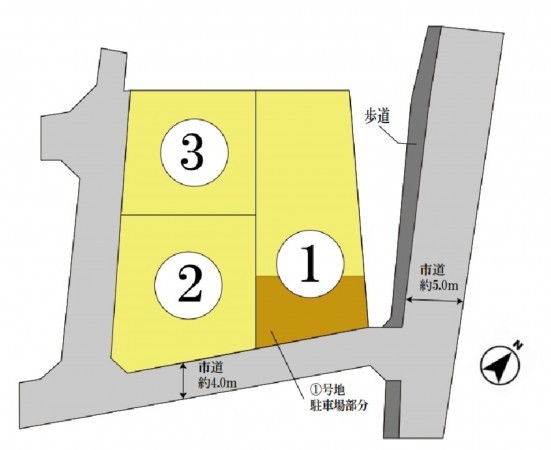 熊本市東区戸島西、土地の間取り画像です