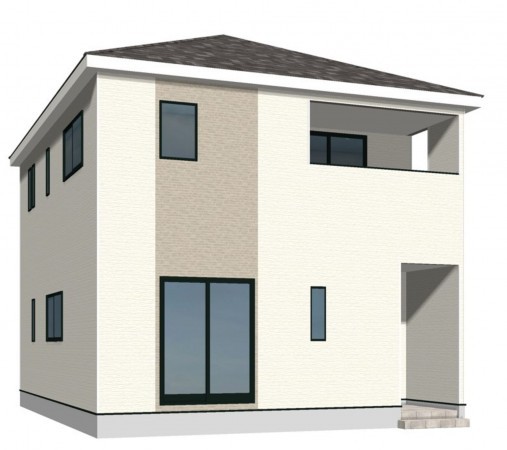 上益城郡御船町大字滝川、新築一戸建ての完成予想図（外観）画像です