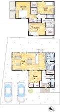 上益城郡御船町大字陣、新築一戸建ての間取り画像です