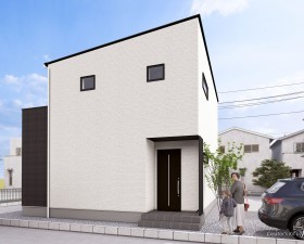 三井郡大刀洗町大字山隈、新築一戸建ての外観画像です