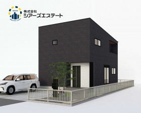 太宰府市朱雀、新築一戸建ての完成予想図（外観）画像です