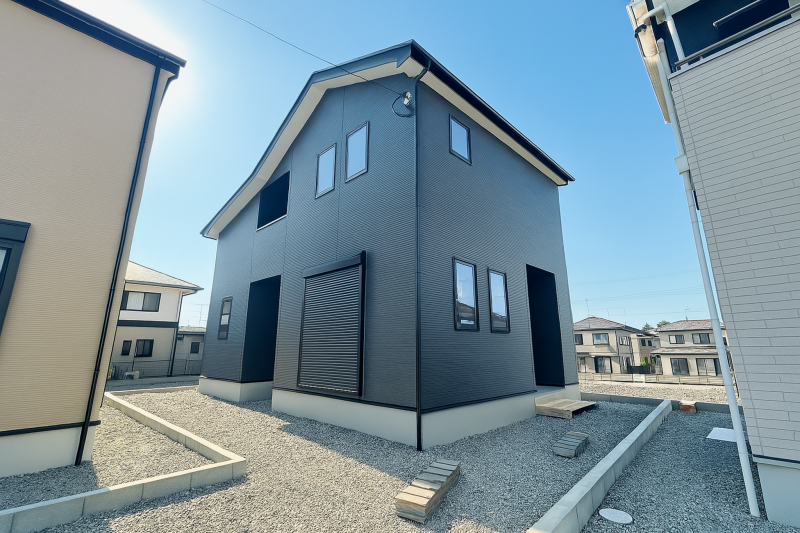 福岡市東区香椎、新築一戸建ての外観画像です
