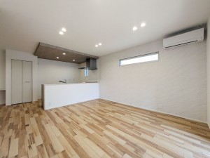 那珂川市道善、新築一戸建ての居間画像です