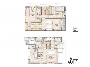 福岡市早良区原、新築一戸建ての間取り画像です