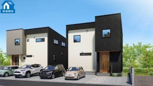 大野城市大城、新築一戸建ての完成予想図（外観）画像です