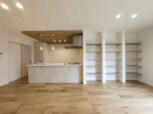 福岡市西区太郎丸、新築一戸建ての居間画像です