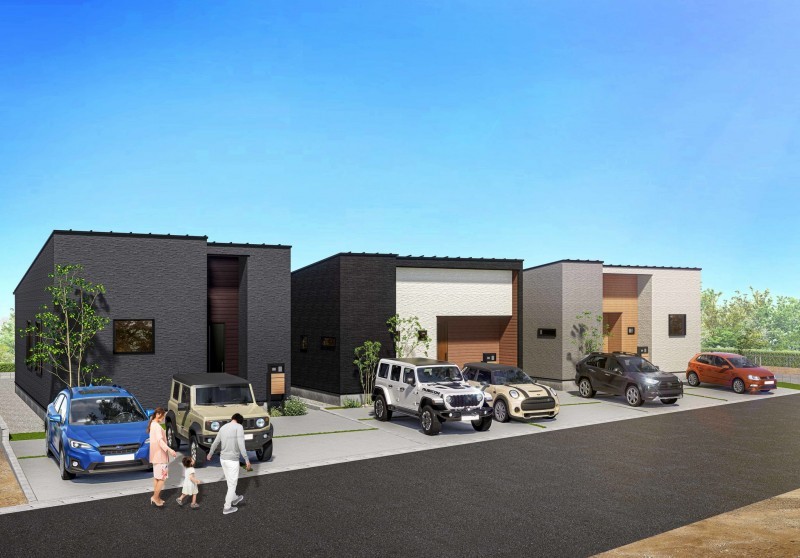 福岡市西区太郎丸、新築一戸建ての完成予想図（外観）画像です