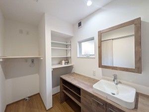 糟屋郡粕屋町原町、新築一戸建ての洗面画像です