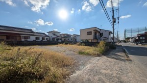 糟屋郡粕屋町原町、新築一戸建ての前面道路を含む現地写真画像です