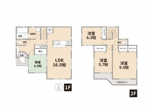 佐賀市蓮池町、中古一戸建ての間取り画像です