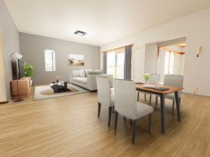 福岡市西区十郎川団地、マンションの居間画像です