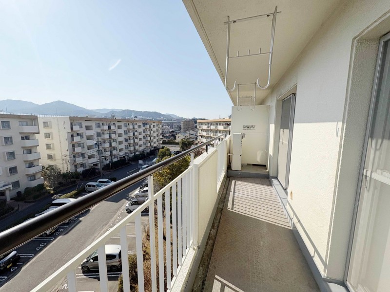福岡市西区十郎川団地、マンションのバルコニー画像です