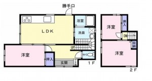 福岡市早良区内野、中古一戸建ての間取り画像です