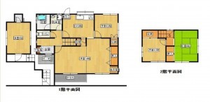 太宰府市国分、中古一戸建ての間取り画像です